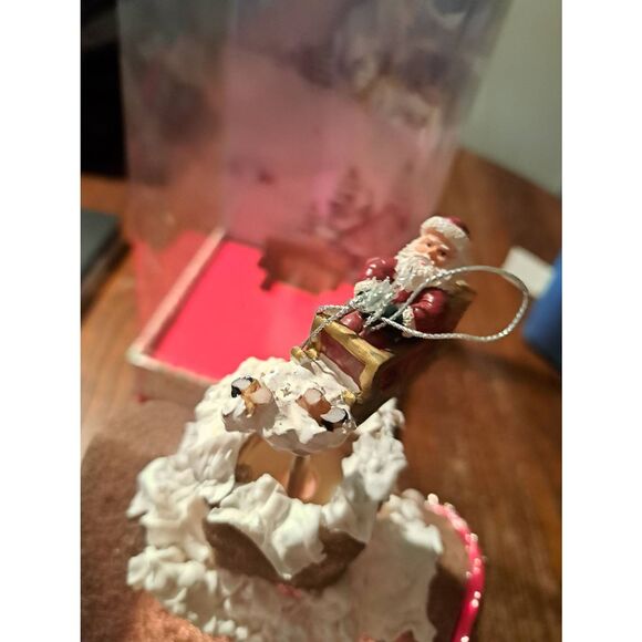 MerryBrite Fiber Optic Snow House Light Up Santa Reindeer Christmas Holiday 14" - Picture 9 of 12